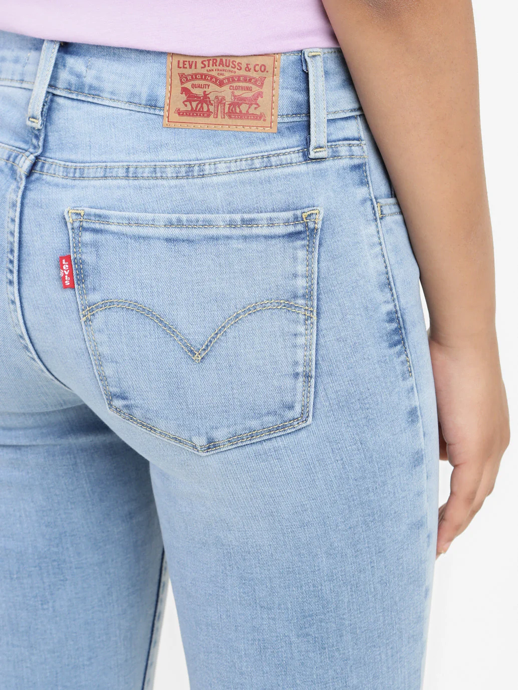 Women's 710 Blue Skinny Fit Mid Rise Jeans - Image 5