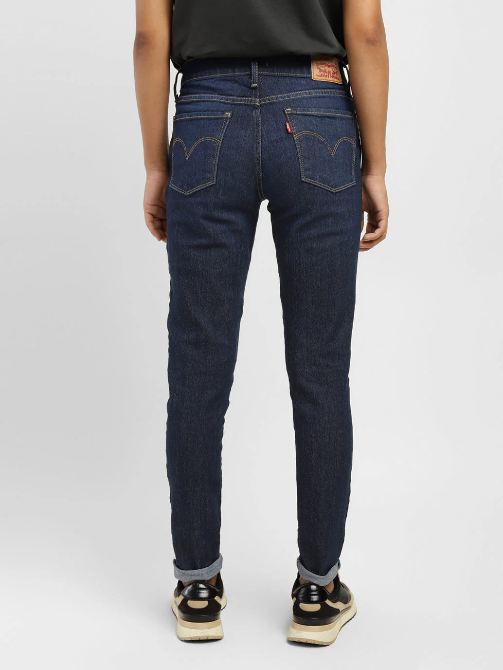 Women's 710 Blue Skinny Fit Mid Rise Jeans - Image 2