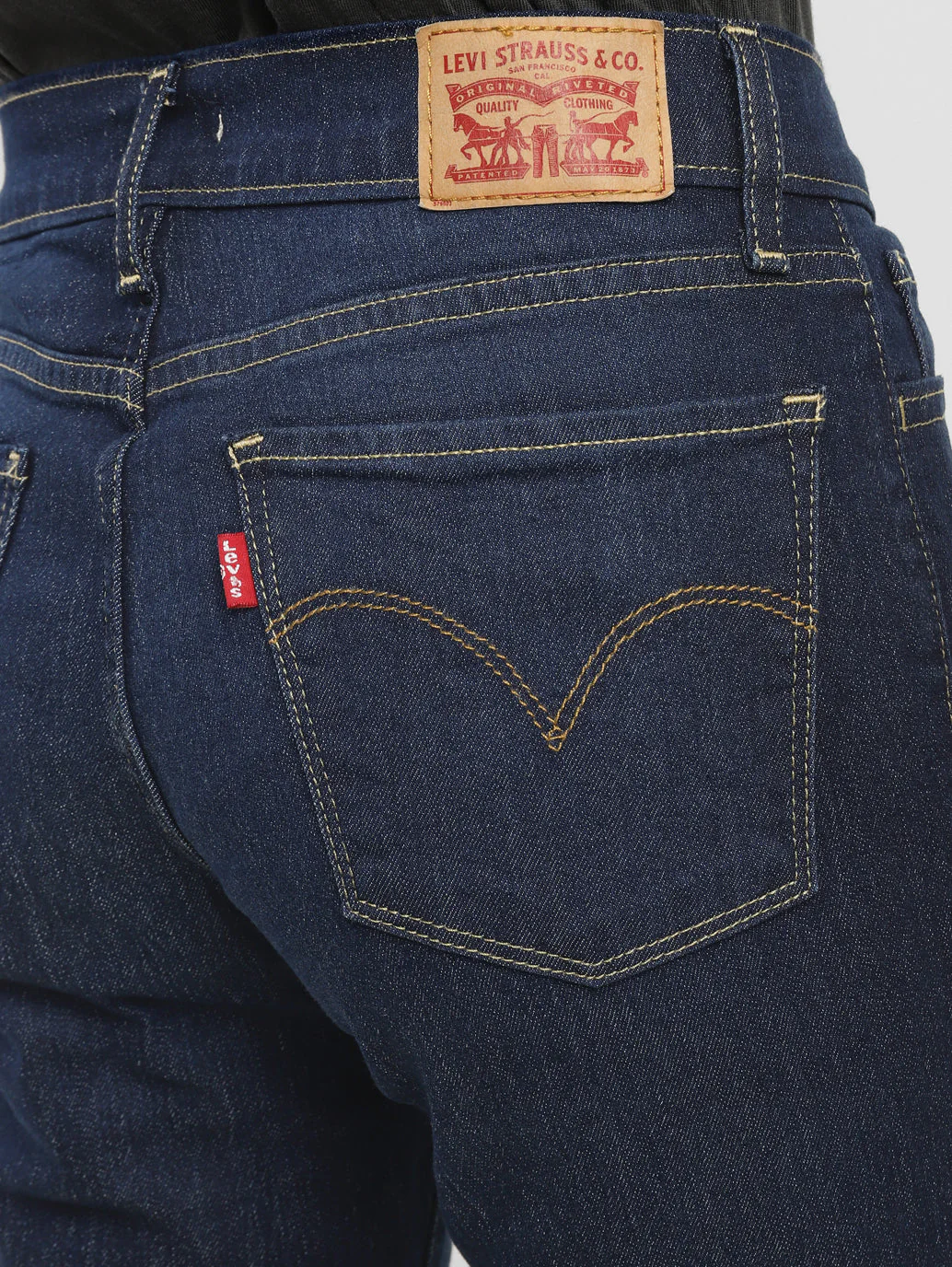Women's 710 Blue Skinny Fit Mid Rise Jeans - Image 5