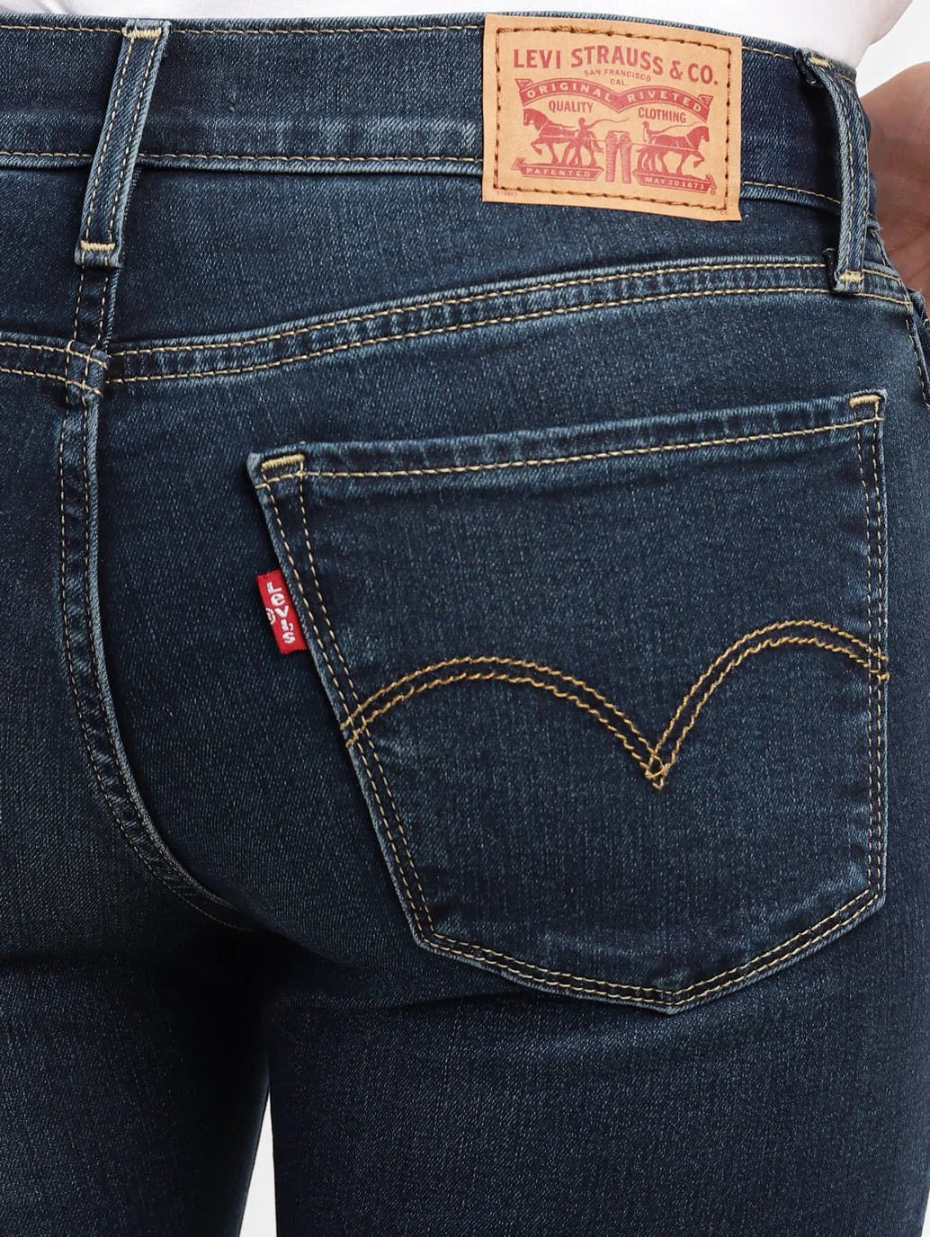 Women's 710 Blue Skinny Fit Mid Rise Jeans - Image 7