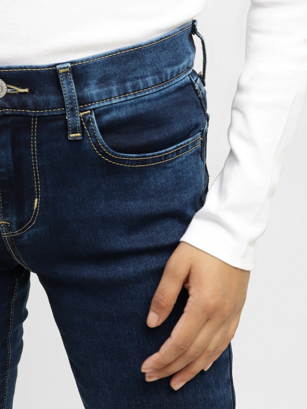 Women's 710 Blue Skinny Fit Mid Rise Jeans - Image 4