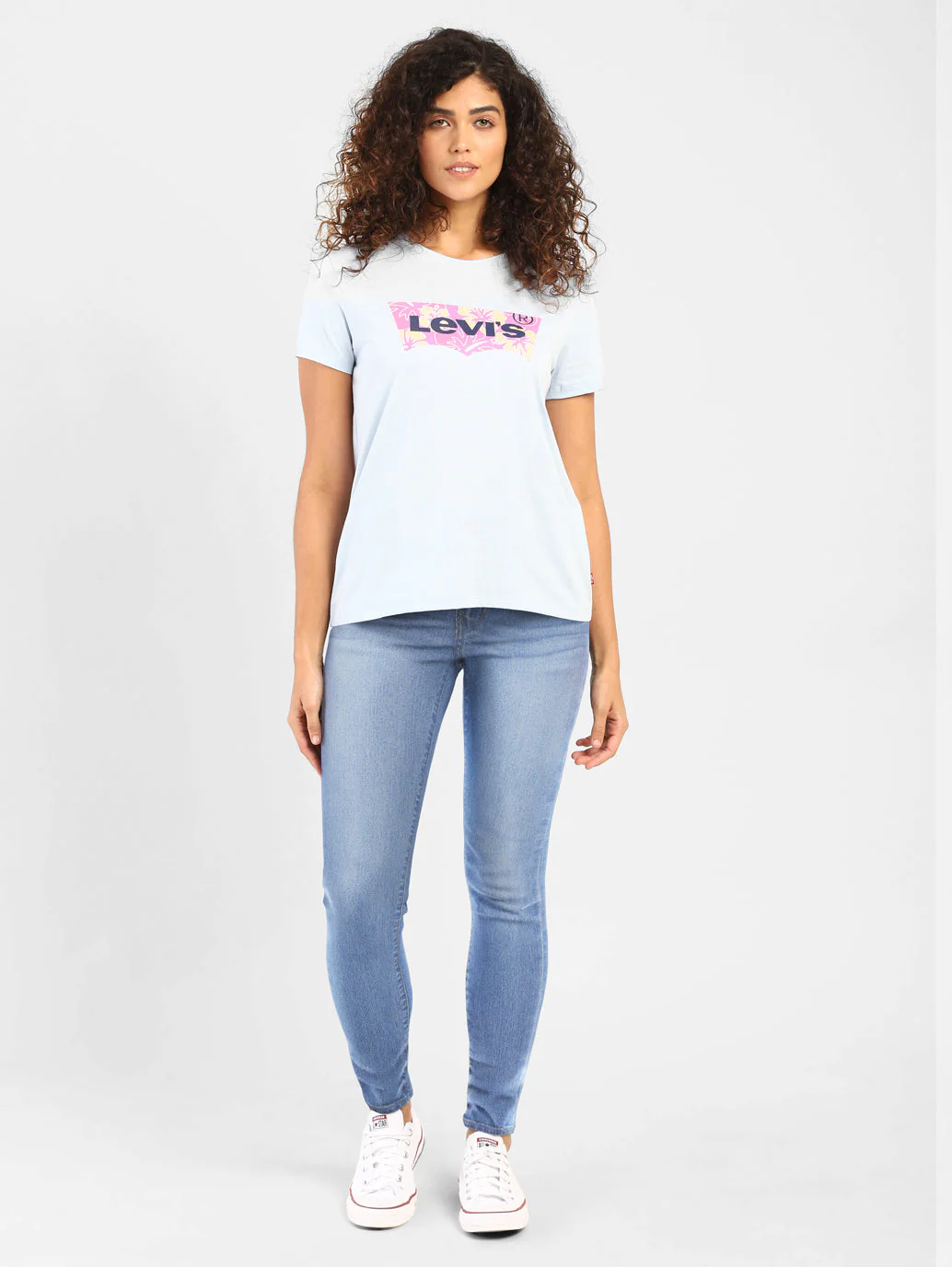 Women's 710 Blue Skinny Fit Mid Rise Jeans - Image 12