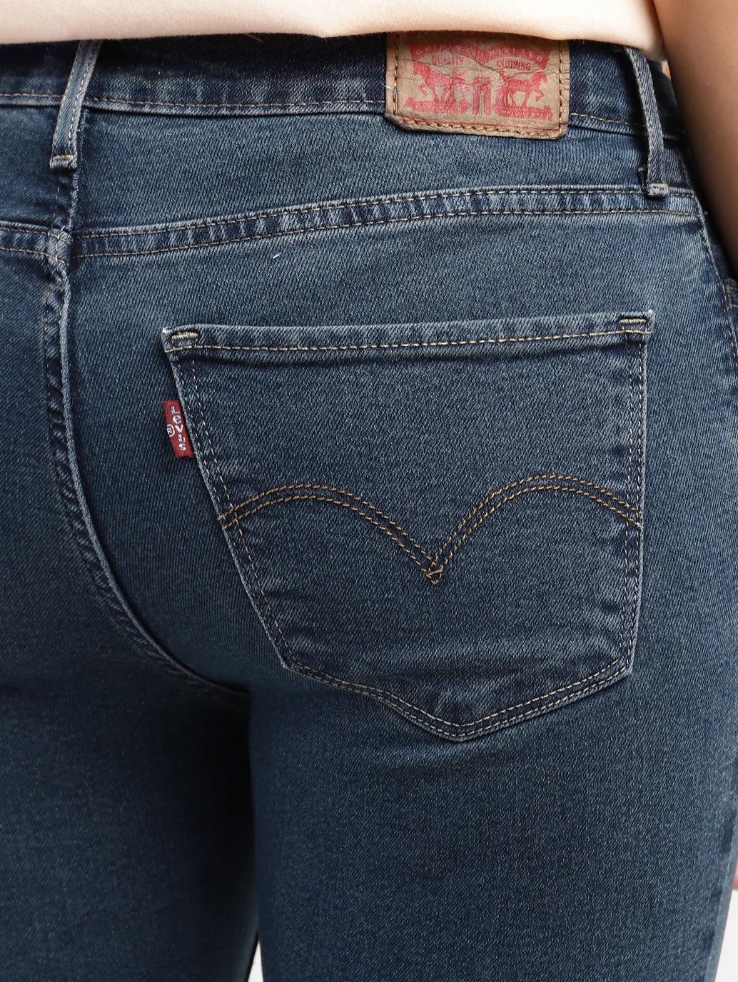 Women's 710 Blue Skinny Fit Mid Rise Jeans - Image 7
