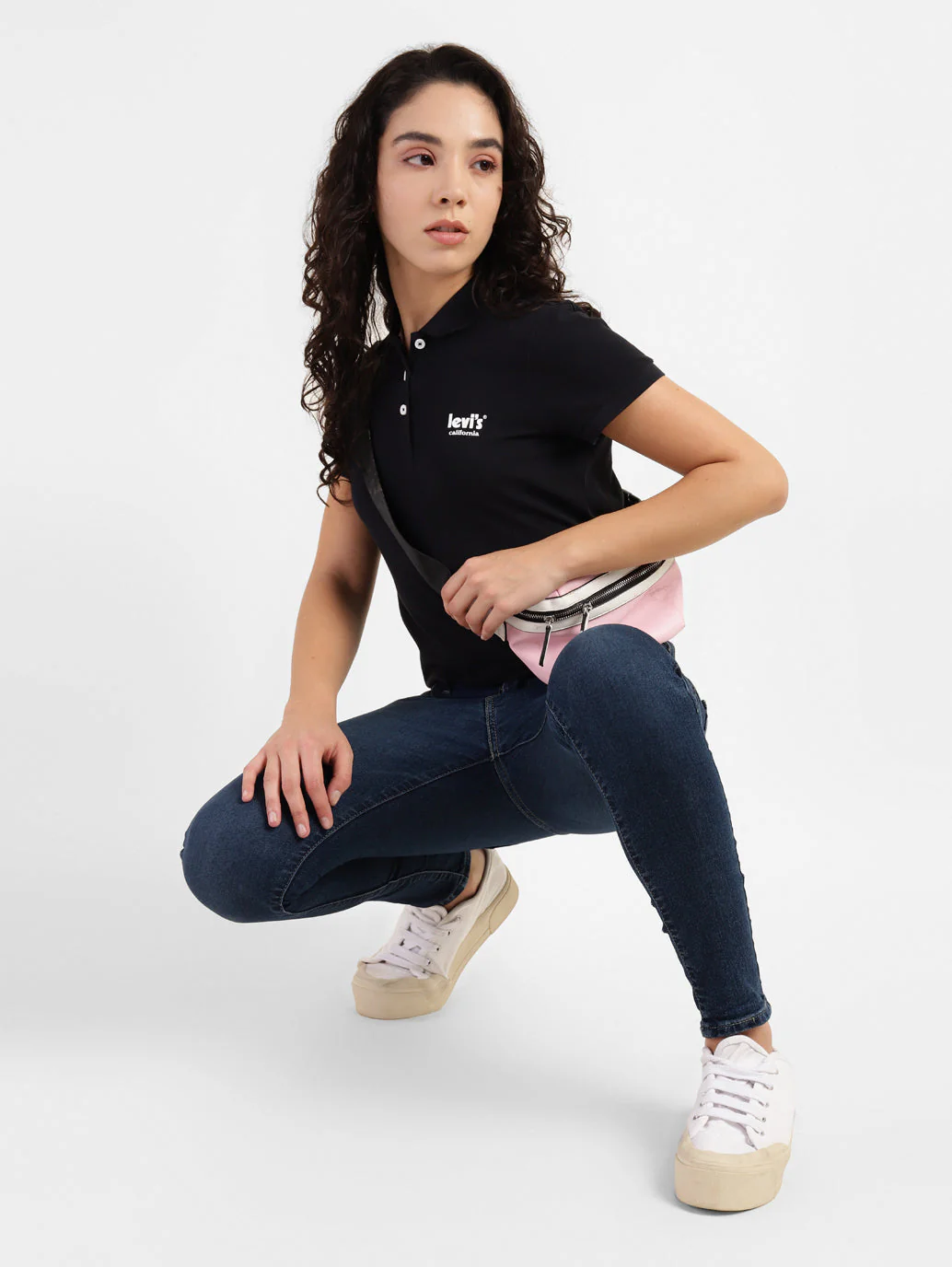 Women's 710 Blue Skinny Fit Mid Rise Jeans