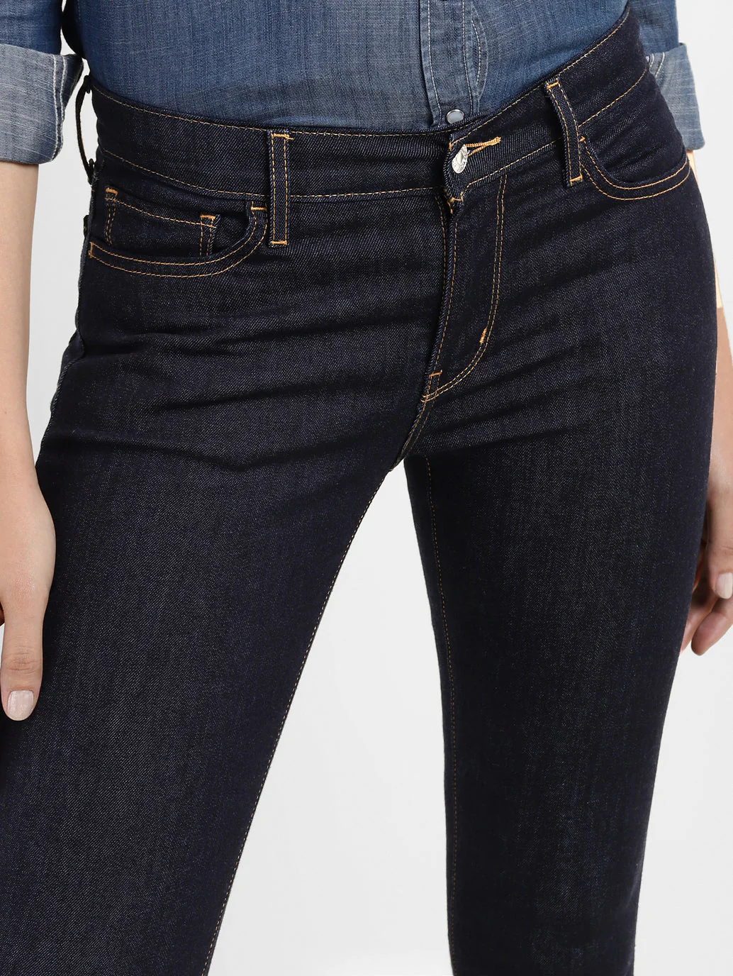 Women's 710 Blue Skinny Fit Mid Rise Jeans - Image 5