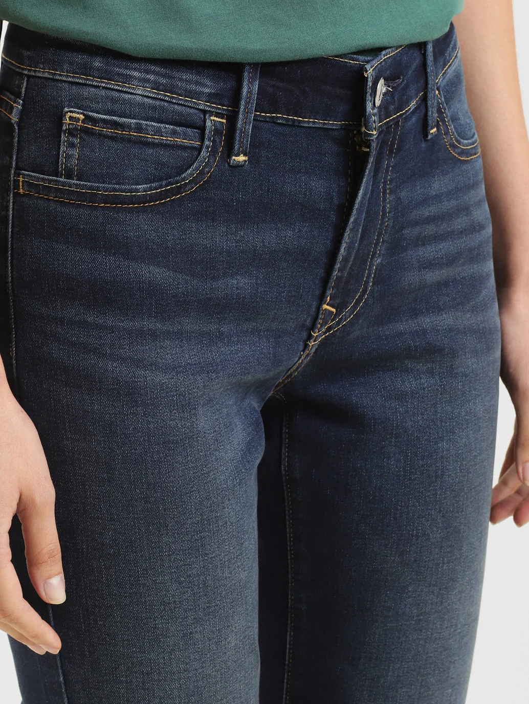 Women's 710 Blue Skinny Fit Mid Rise Jeans - Image 5