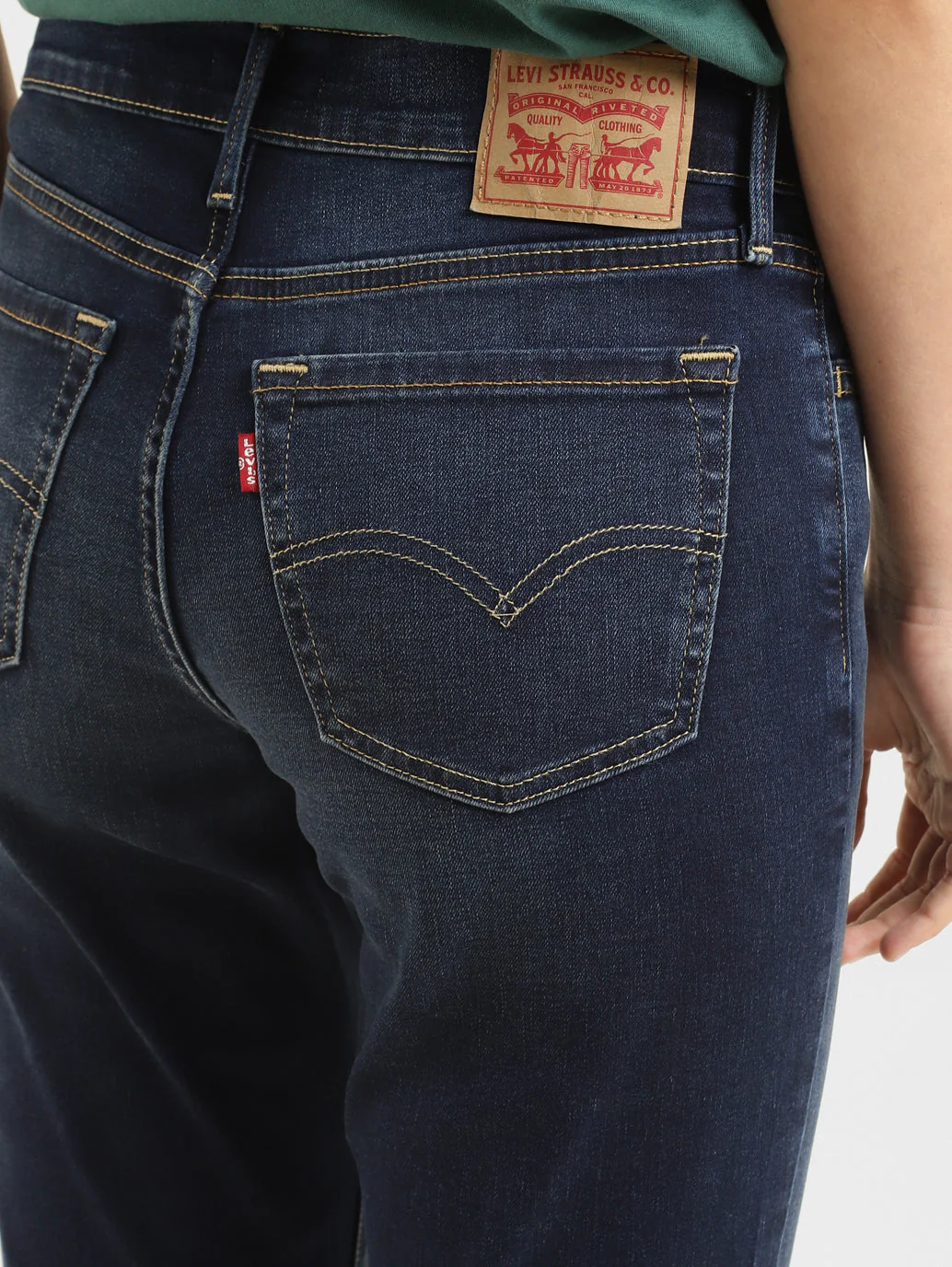Women's 710 Blue Skinny Fit Mid Rise Jeans - Image 6