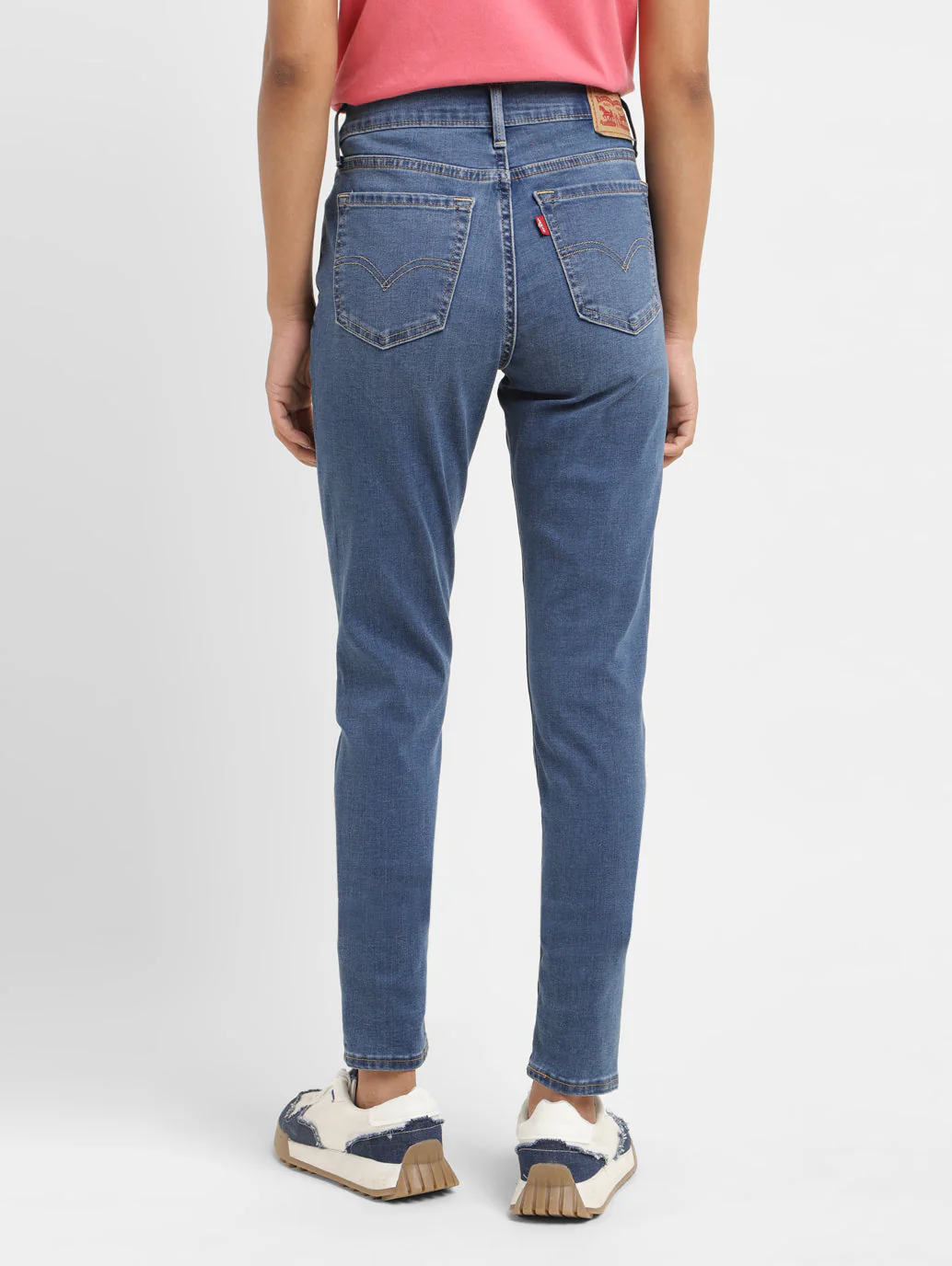 Women's 710 Indigo Skinny Fit Mid Rise Jeans - Image 3