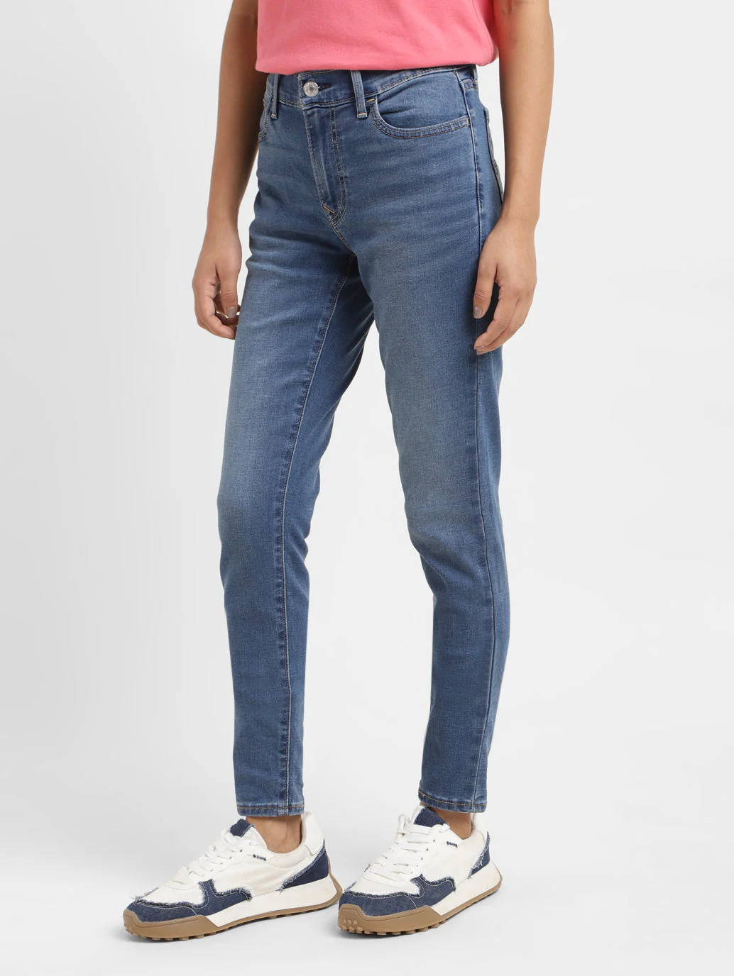 Women's 710 Indigo Skinny Fit Mid Rise Jeans - Image 4