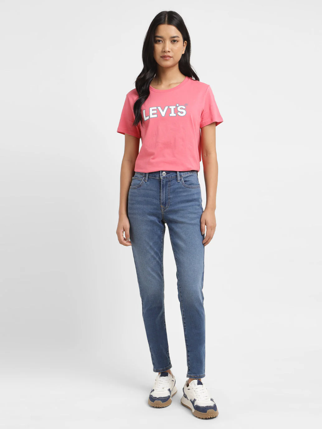 Women's 710 Indigo Skinny Fit Mid Rise Jeans - Image 7