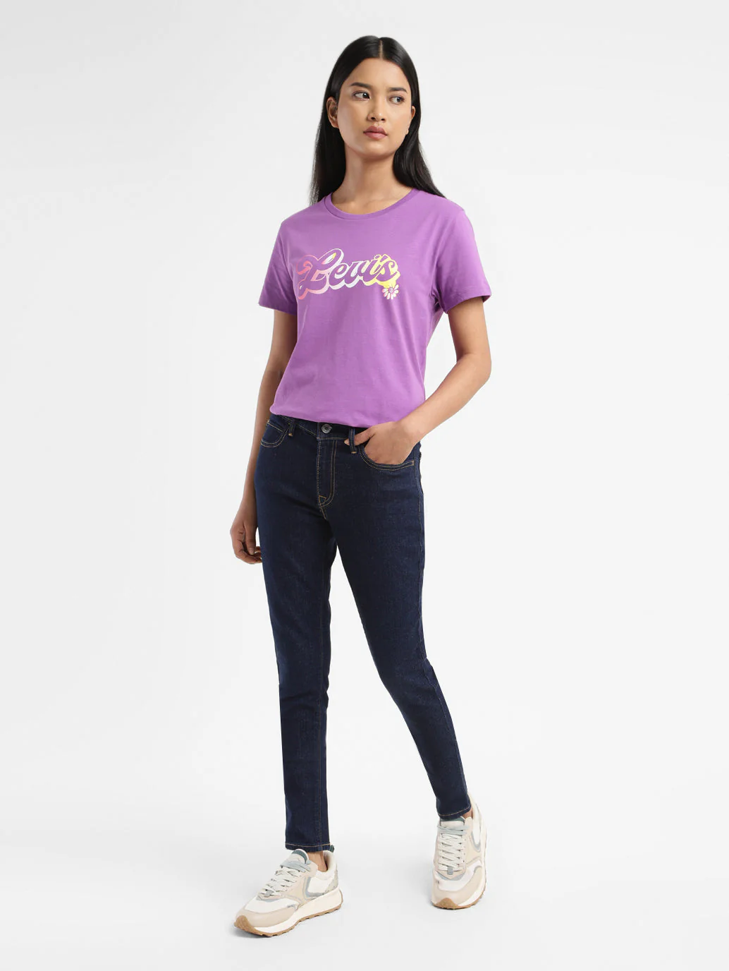 Women's 710 Indigo Skinny Fit Mid Rise Jeans