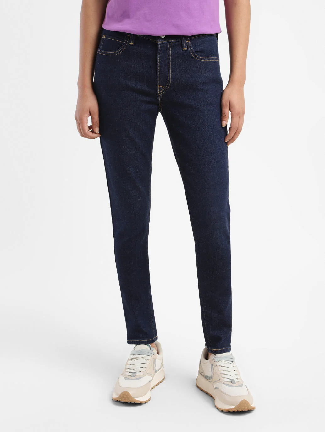 Women's 710 Indigo Skinny Fit Mid Rise Jeans - Image 2