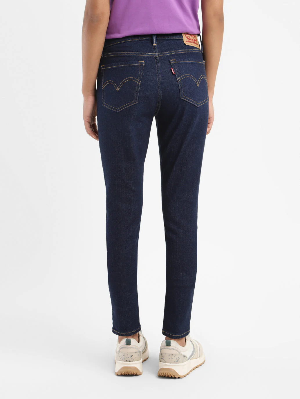 Women's 710 Indigo Skinny Fit Mid Rise Jeans - Image 3
