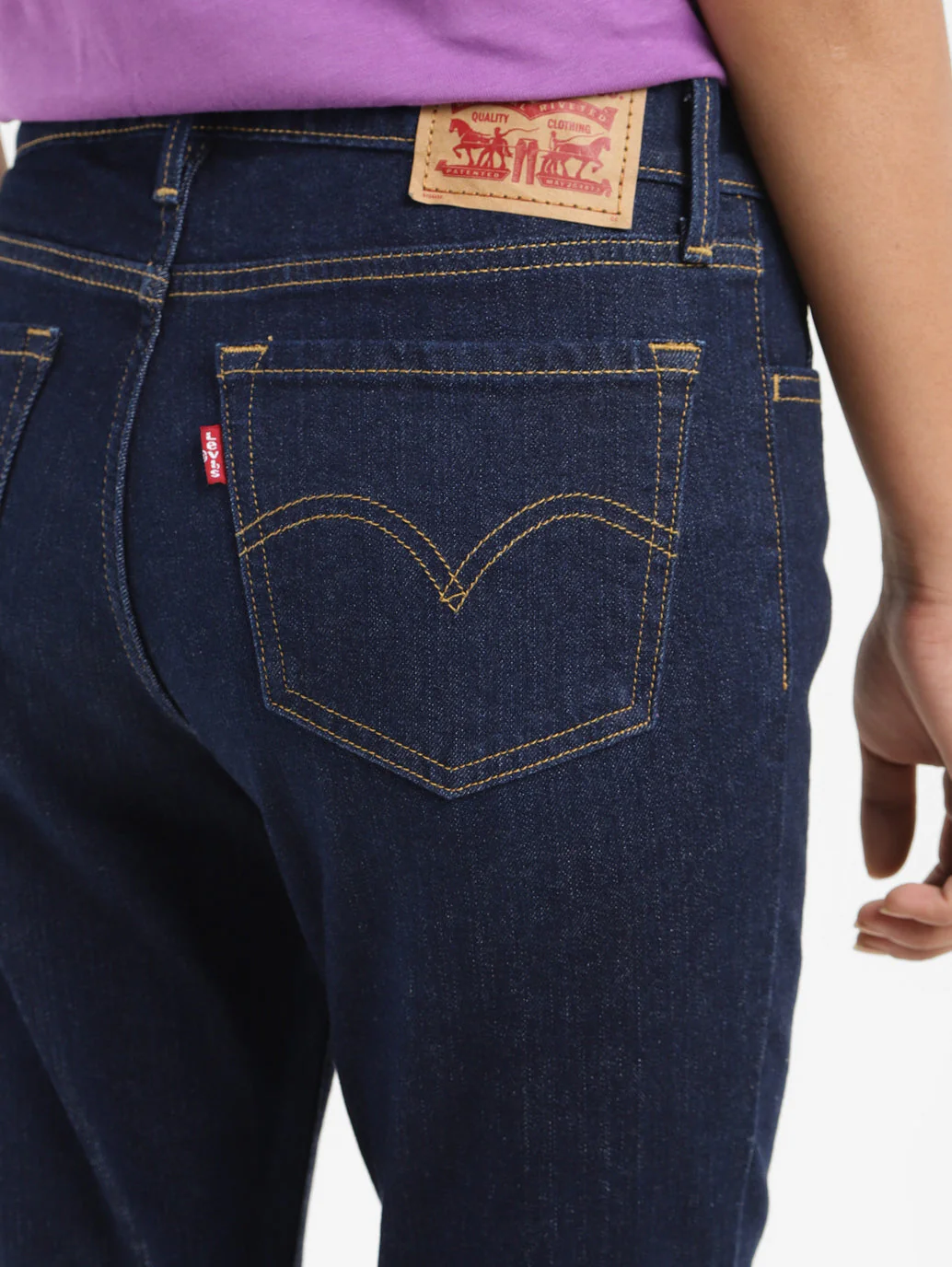 Women's 710 Indigo Skinny Fit Mid Rise Jeans - Image 5