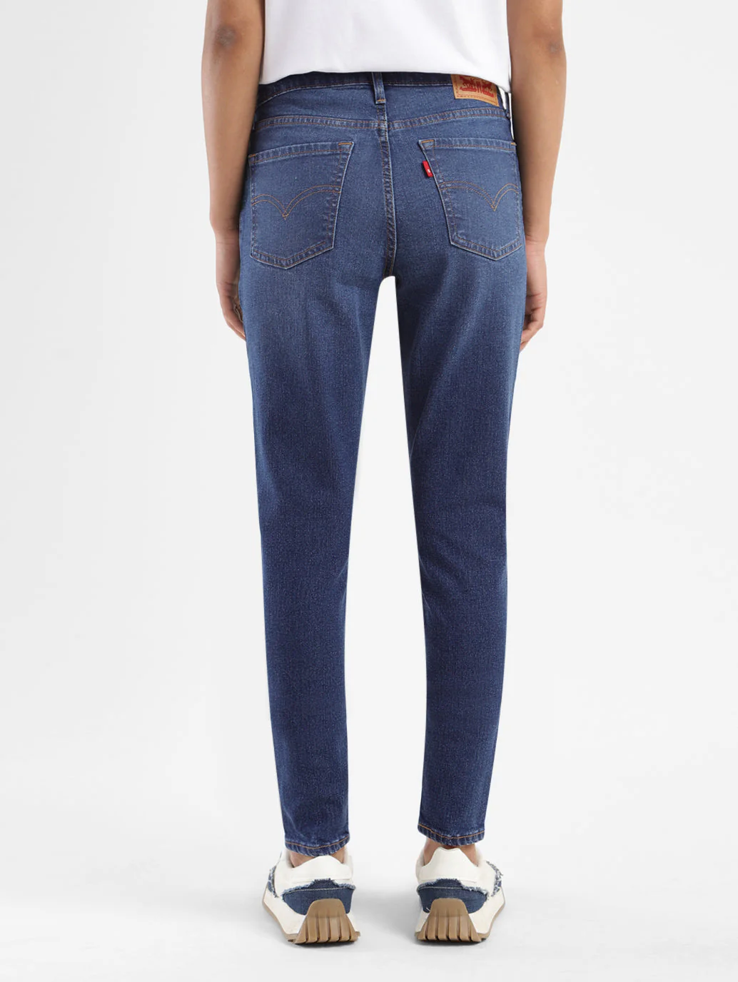 Women's 710 Blue Skinny Fit Mid Rise Jeans - Image 3