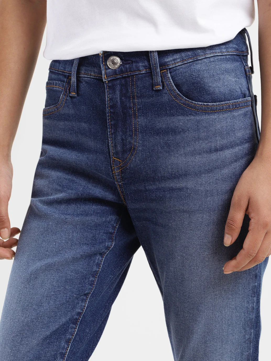 Women's 710 Blue Skinny Fit Mid Rise Jeans - Image 6