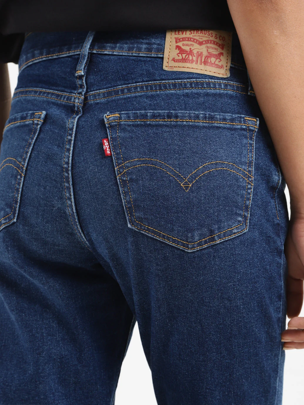 Women's 710 Blue Skinny Fit Mid Rise Jeans - Image 5