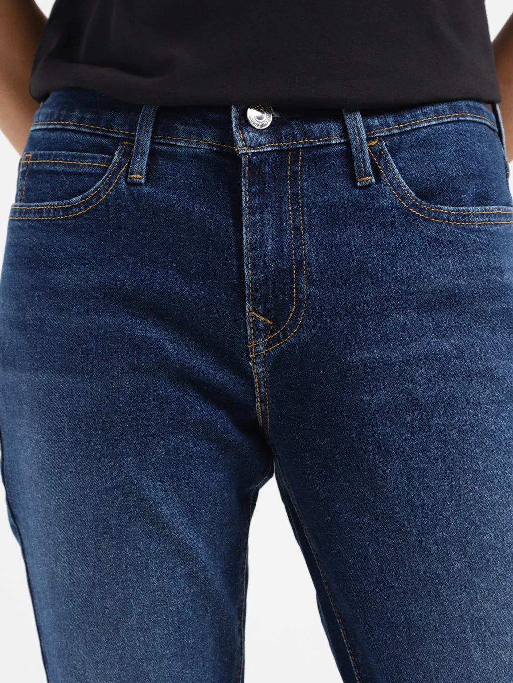 Women's 710 Blue Skinny Fit Mid Rise Jeans - Image 6