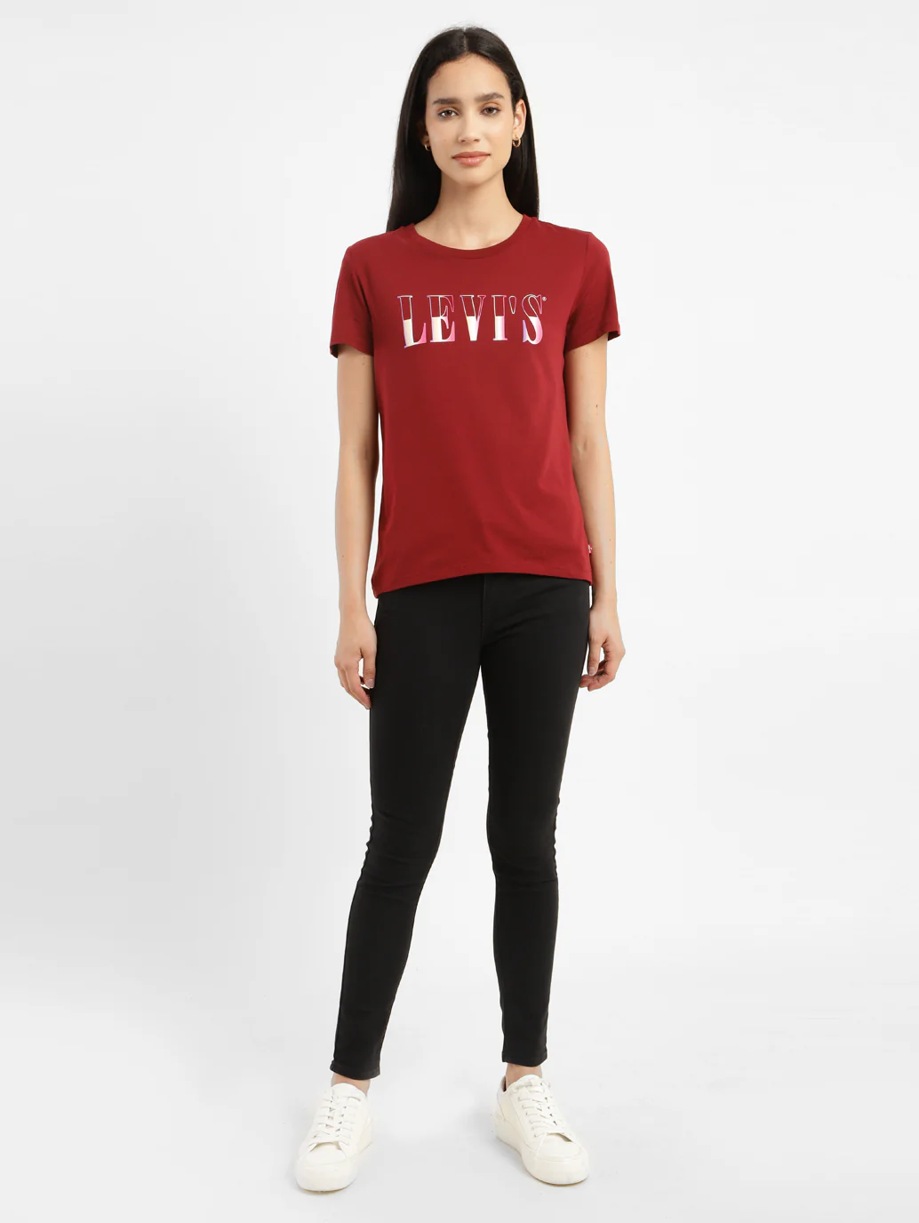 Women's 710 Black Skinny Fit Mid Rise Jeans - Image 6