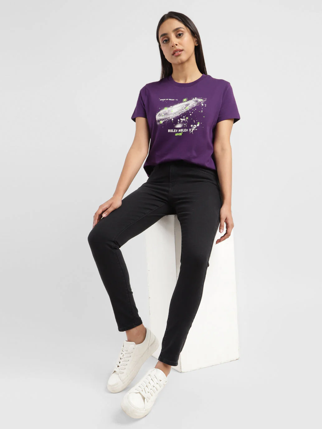 Women's 710 Blue Skinny Fit Mid Rise Jeans