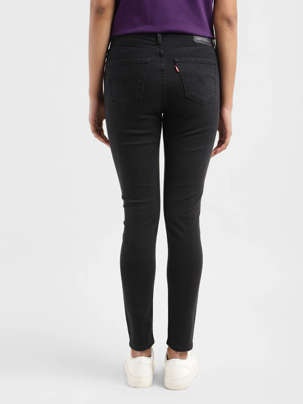 Women's 710 Blue Skinny Fit Mid Rise Jeans - Image 3