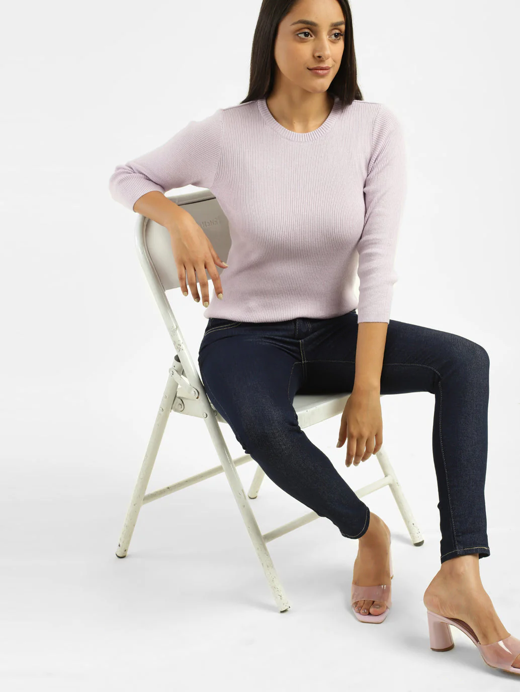 Women's 710 Blue Skinny Fit Mid Rise Jeans - Image 2