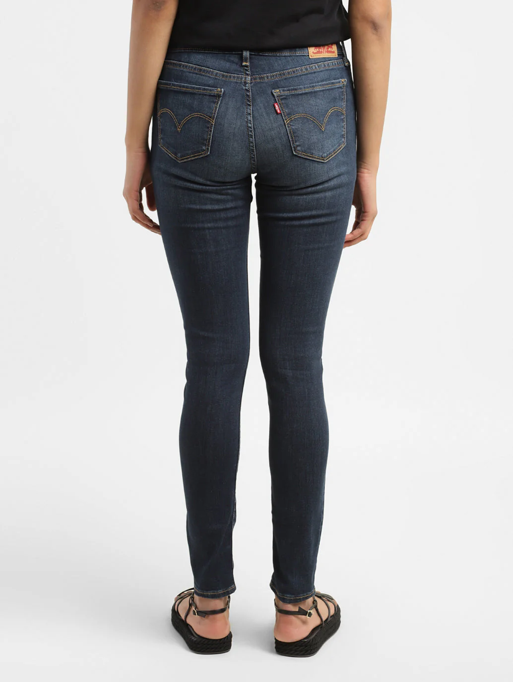Women's 710 Blue Skinny Fit High Rise Jeans - Image 3