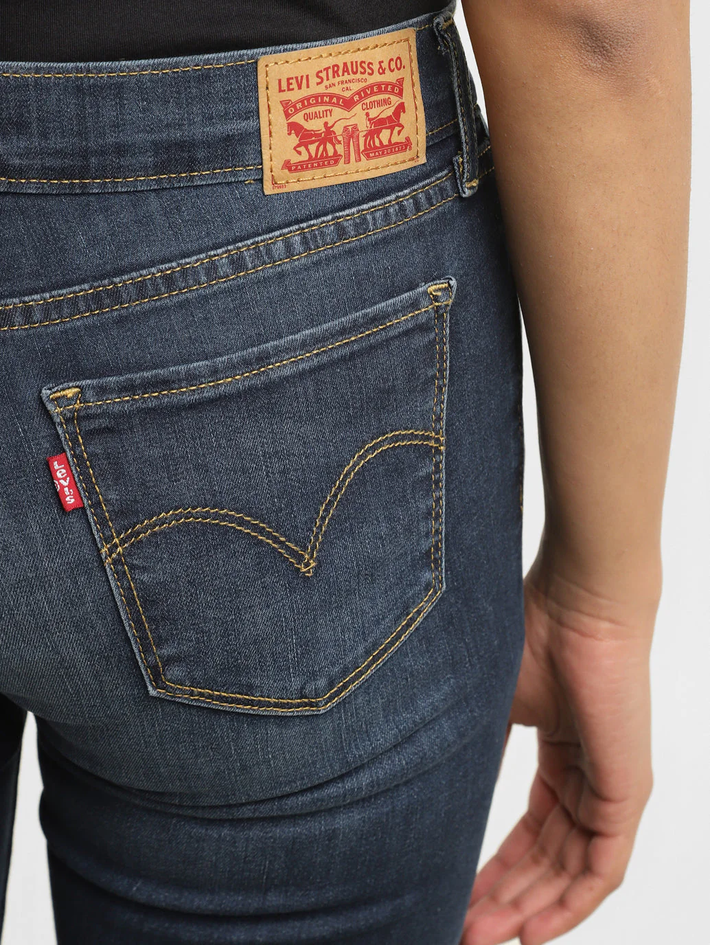 Women's 710 Blue Skinny Fit High Rise Jeans - Image 7