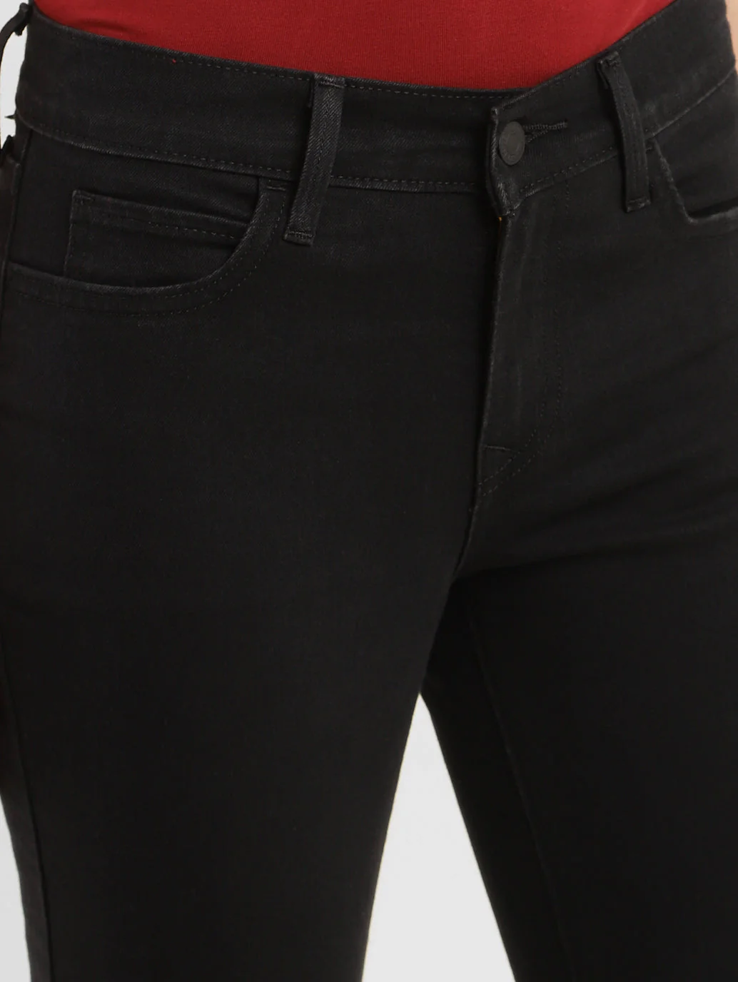 Women's 710 Black Skinny Fit Mid Rise Jeans - Image 5