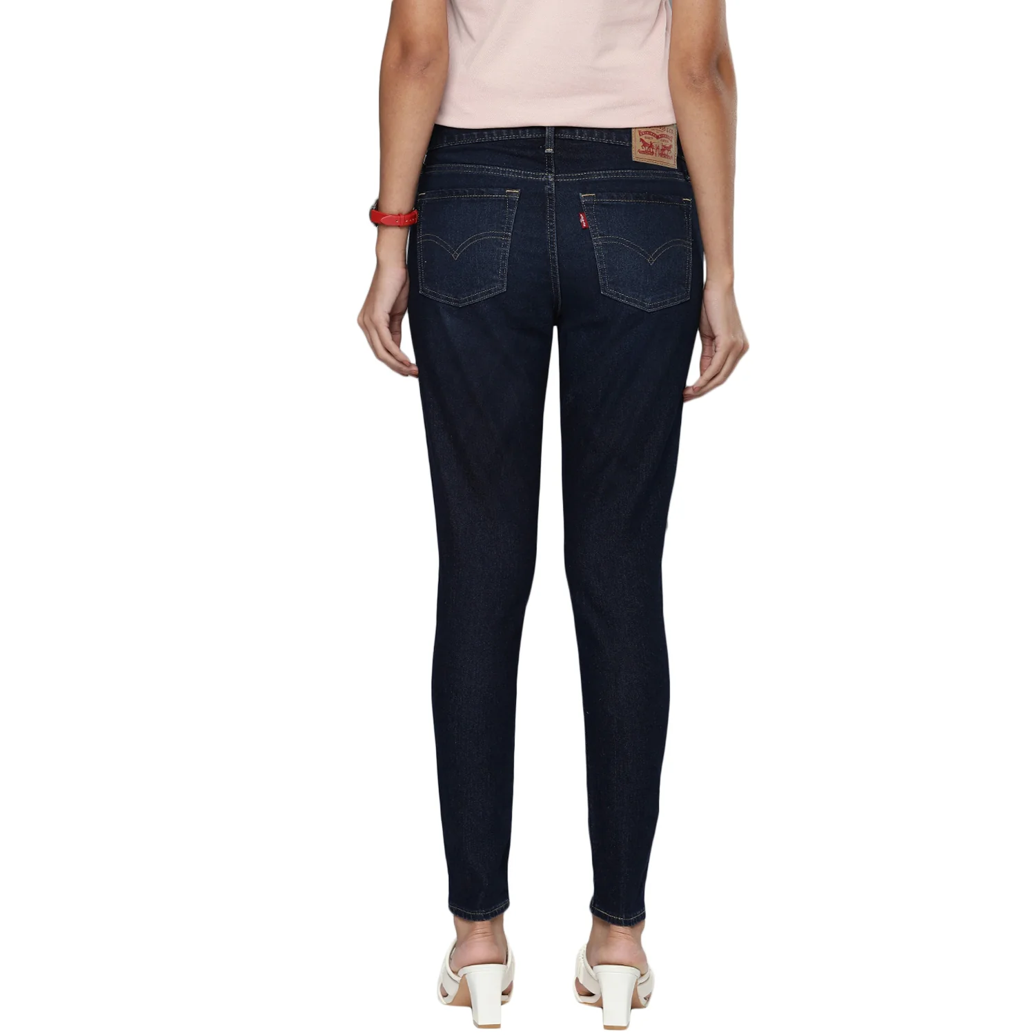 Women's 710 Blue Skinny Fit Mid Rise Jeans - Image 2