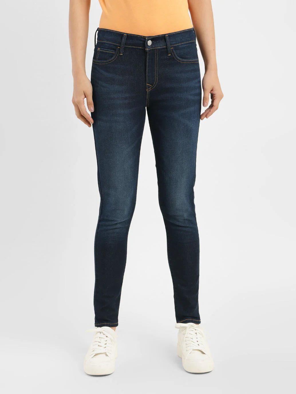 Women's 710 Blue Skinny Fit Mid Rise Jeans