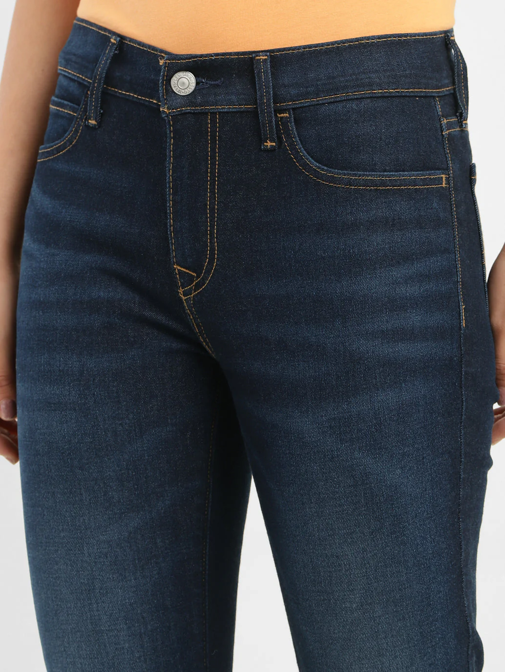 Women's 710 Blue Skinny Fit Mid Rise Jeans - Image 5