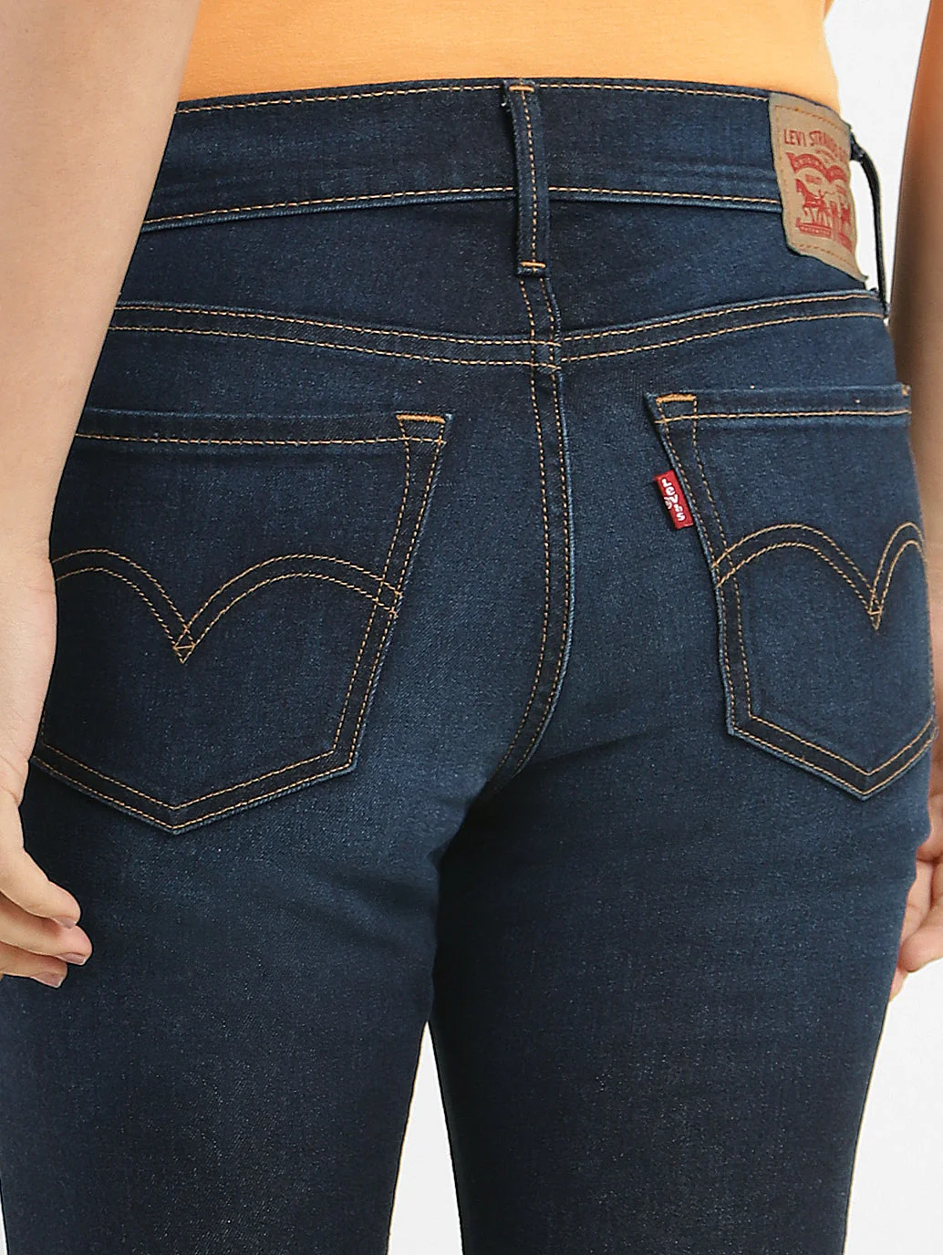 Women's 710 Blue Skinny Fit Mid Rise Jeans - Image 6