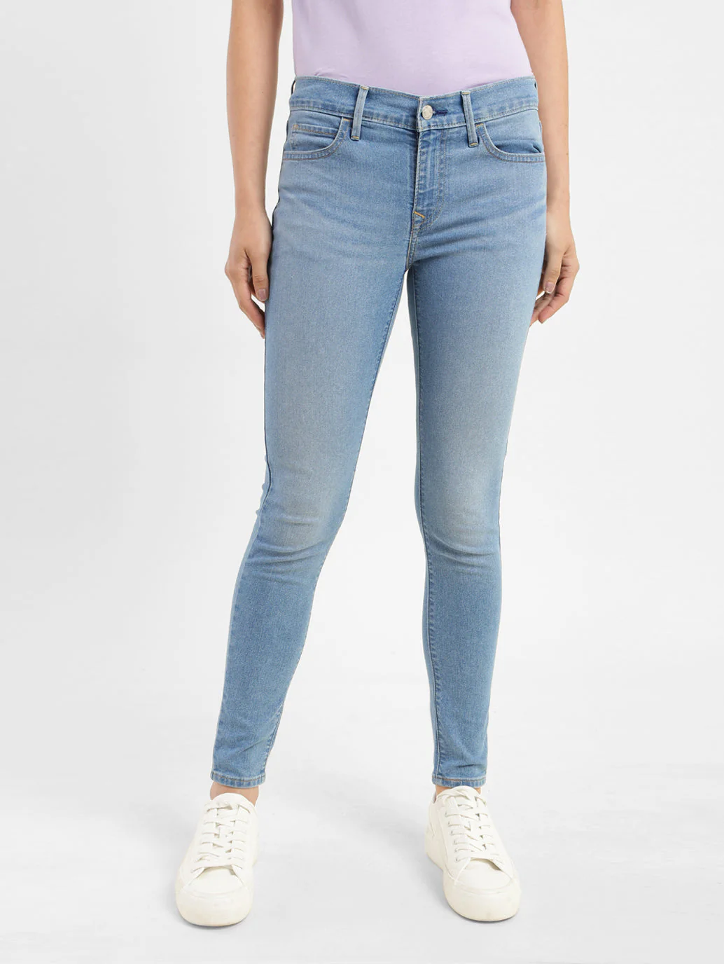 Women's 710 Blue Skinny Fit Mid Rise Jeans