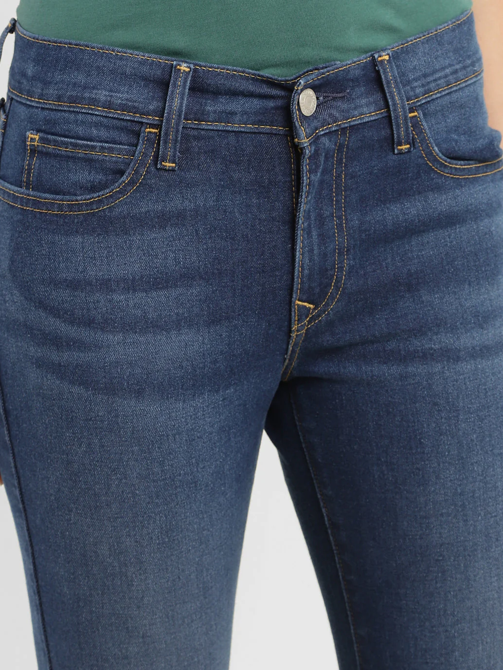 Women's 710 Blue Skinny Fit Mid Rise Jeans - Image 5