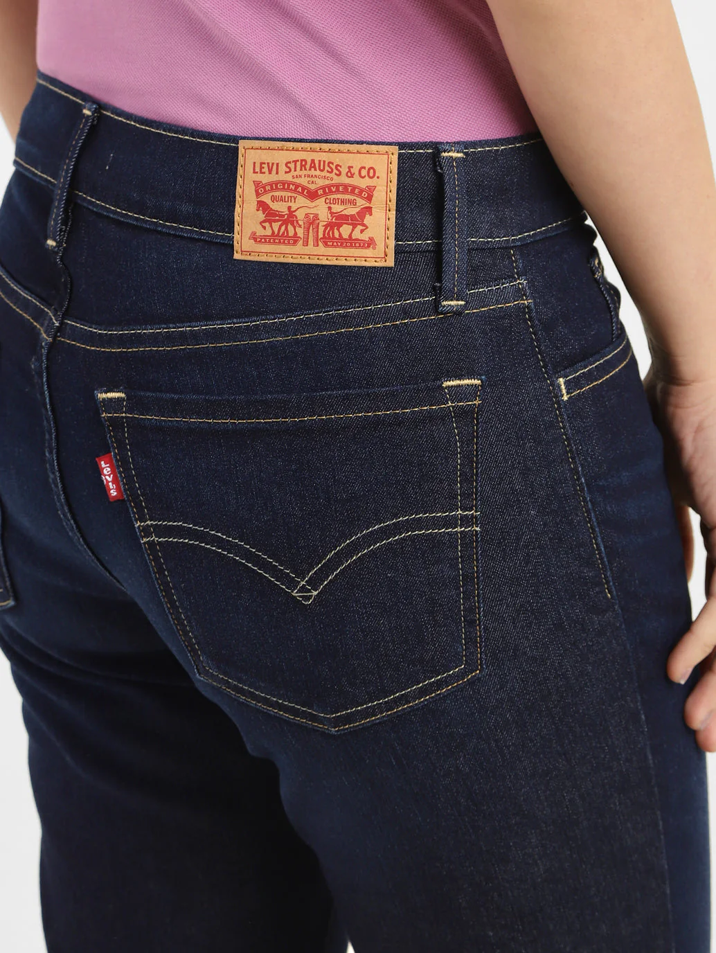 Women's 710 Blue Skinny Fit Mid Rise Jeans - Image 6