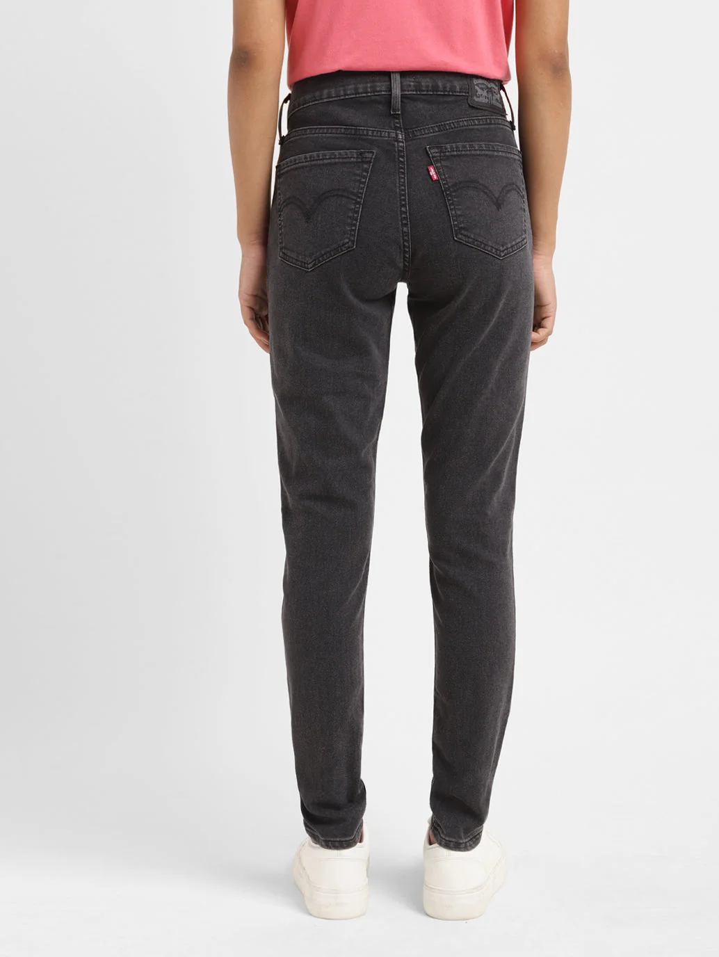 Women's 710 Black Skinny Fit Mid Rise Jeans - Image 3