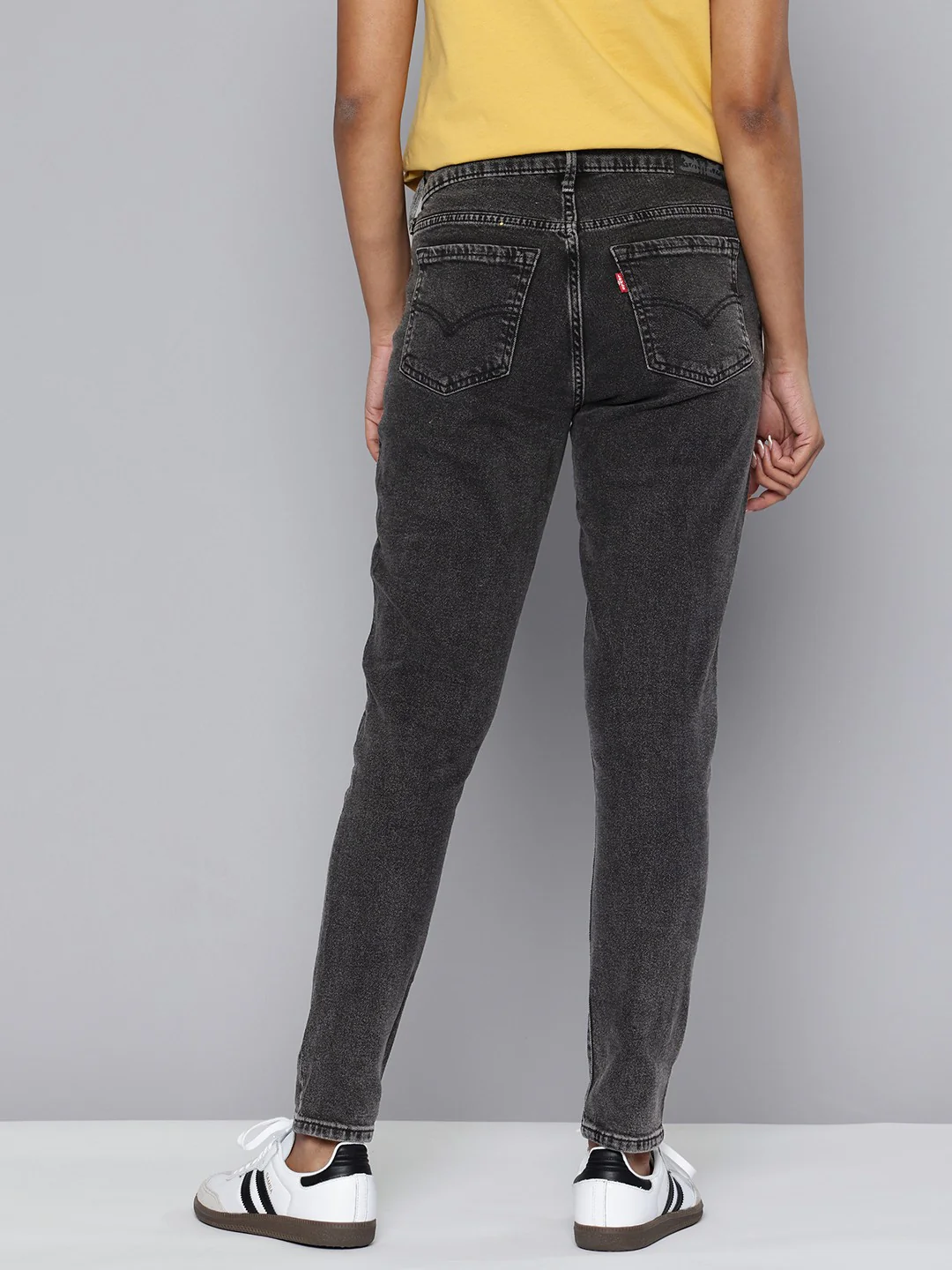 Women's 711 Black Skinny Fit Mid Rise Jeans - Image 2