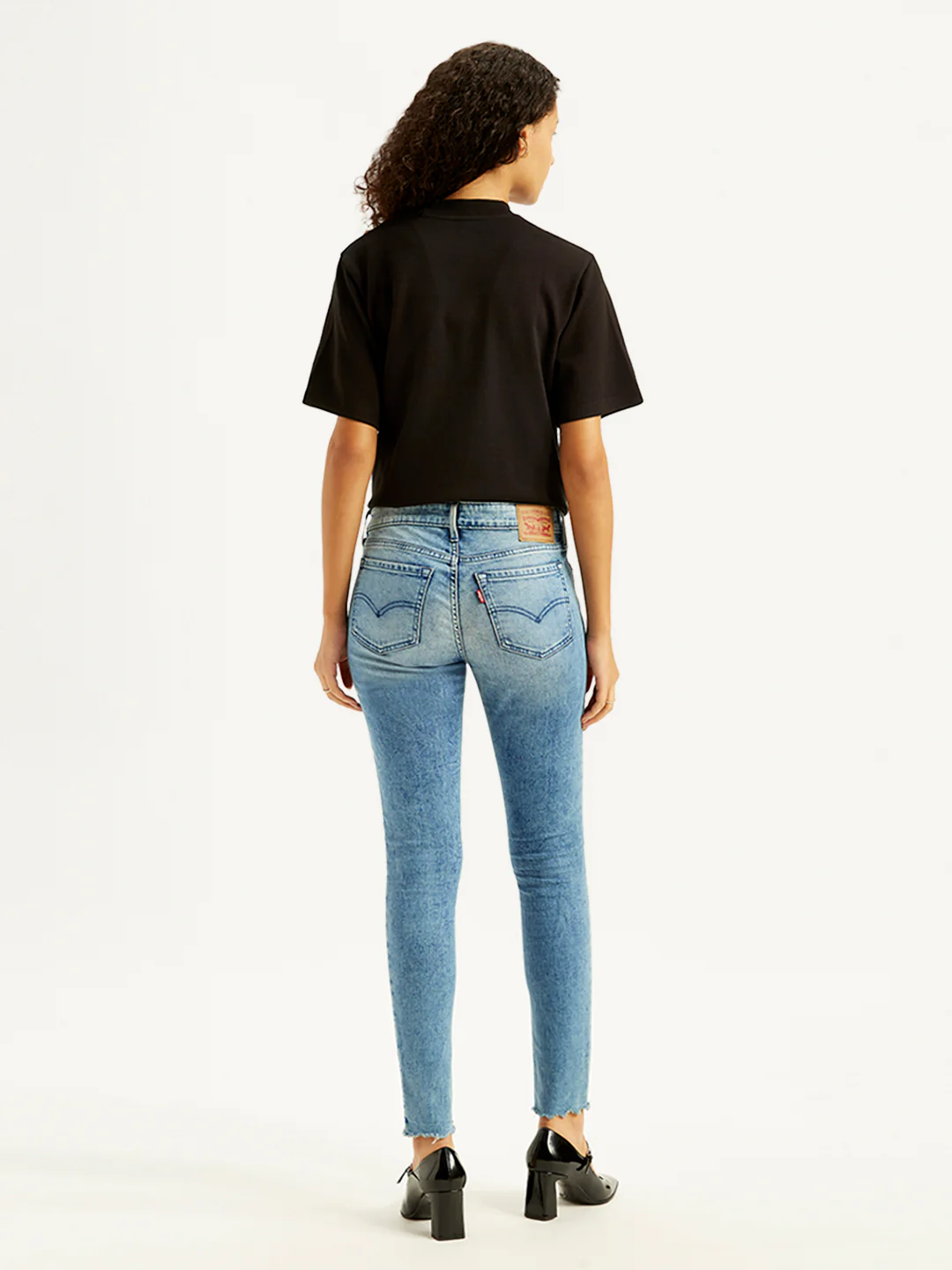 Women's 711 Blue Skinny Fit Mid Rise Jeans - Image 2