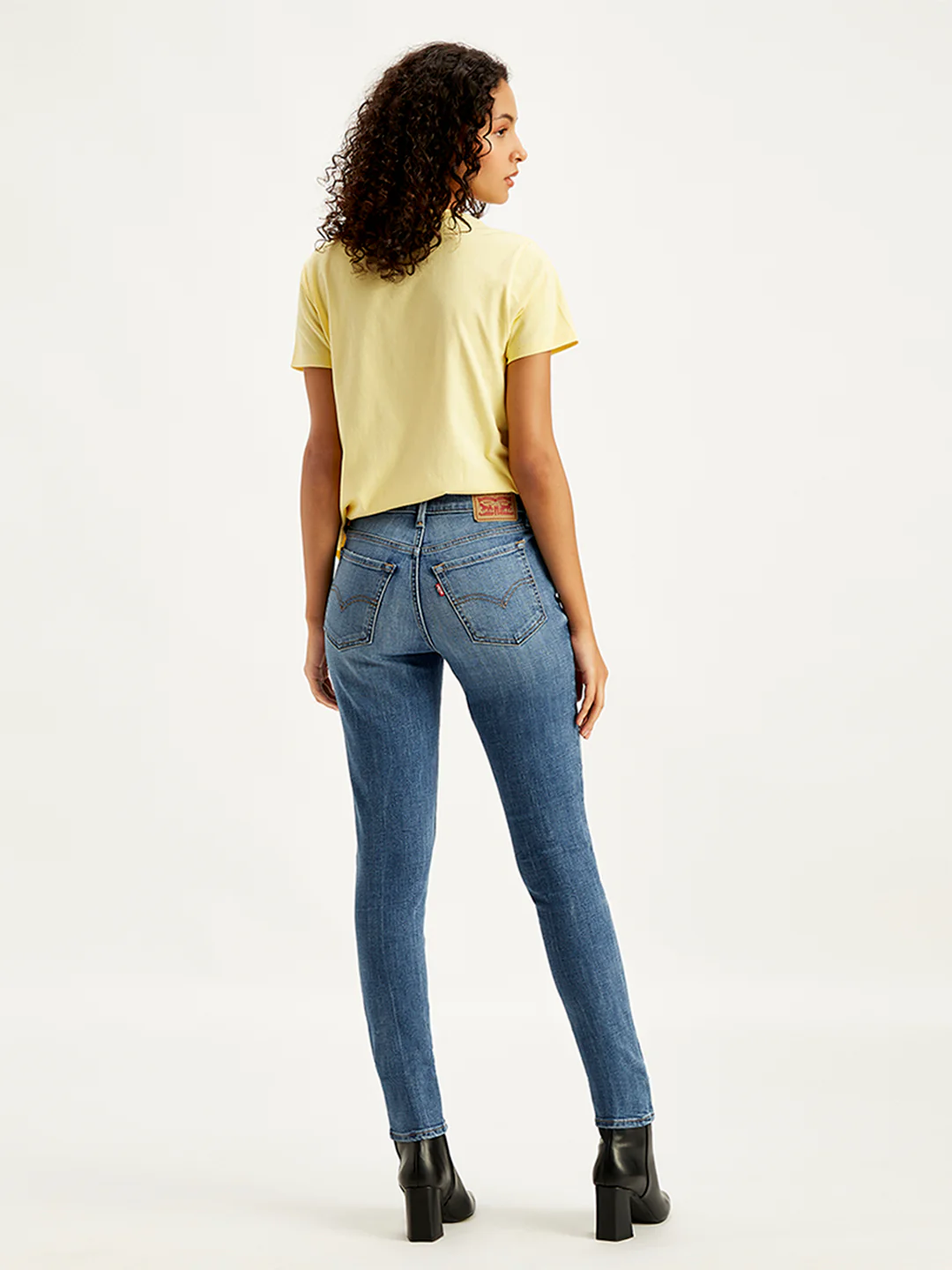 Women's 711 Blue Skinny Fit Mid Rise Jeans - Image 2