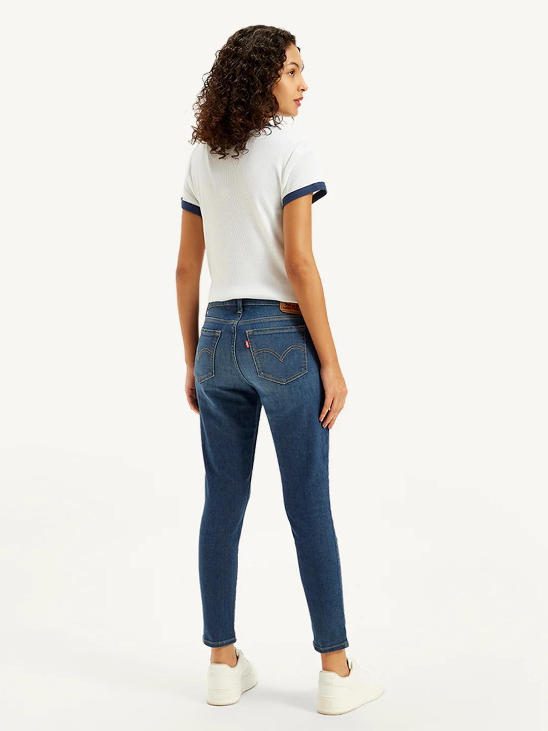 Women's 711 Blue Skinny Fit Mid Rise Jeans - Image 2