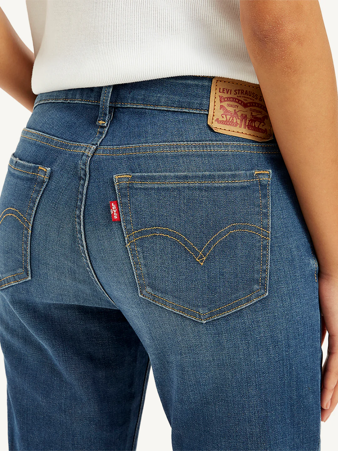 Women's 711 Blue Skinny Fit Mid Rise Jeans - Image 4