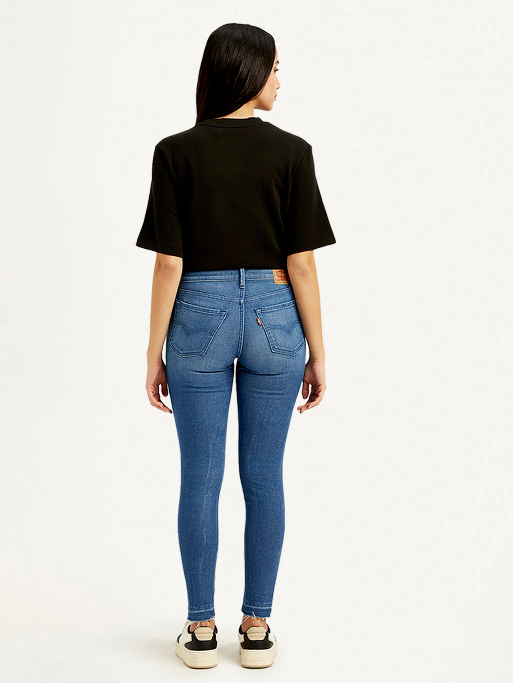 Women's 711 Blue Skinny Fit Mid Rise Jeans - Image 3