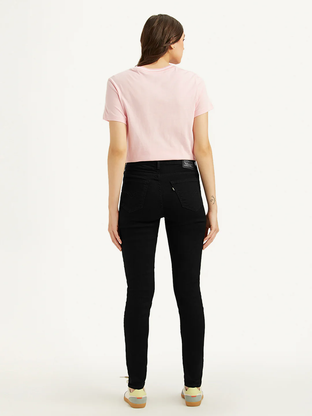 Women's 711 Black Skinny Fit Mid Rise Jeans - Image 2