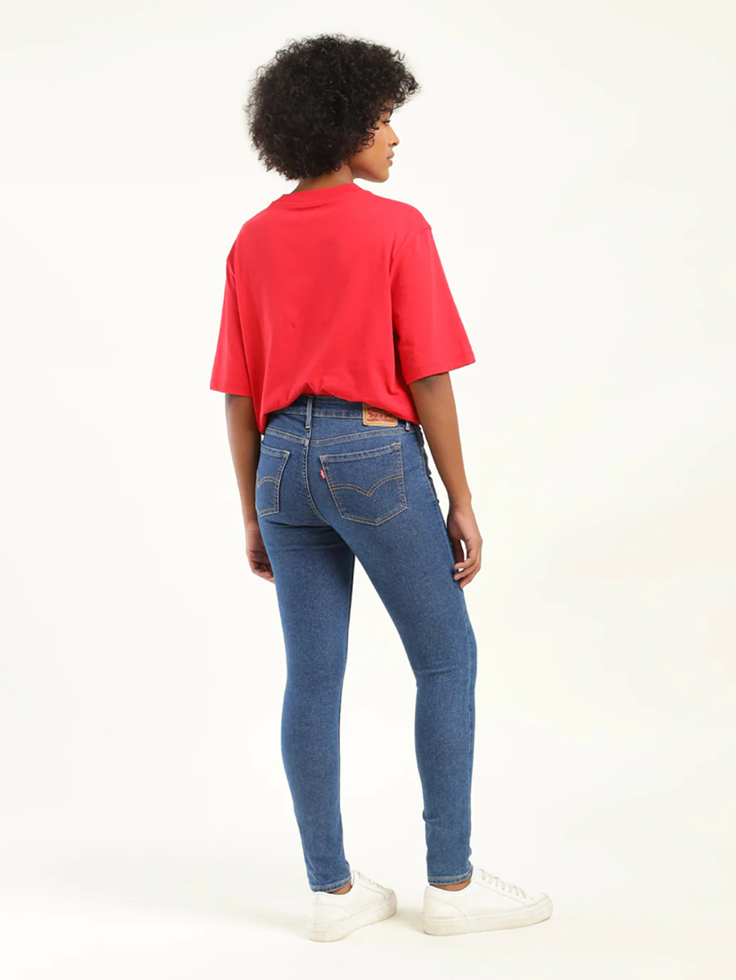 Women's 711 Blue Skinny Fit Mid Rise Jeans - Image 3