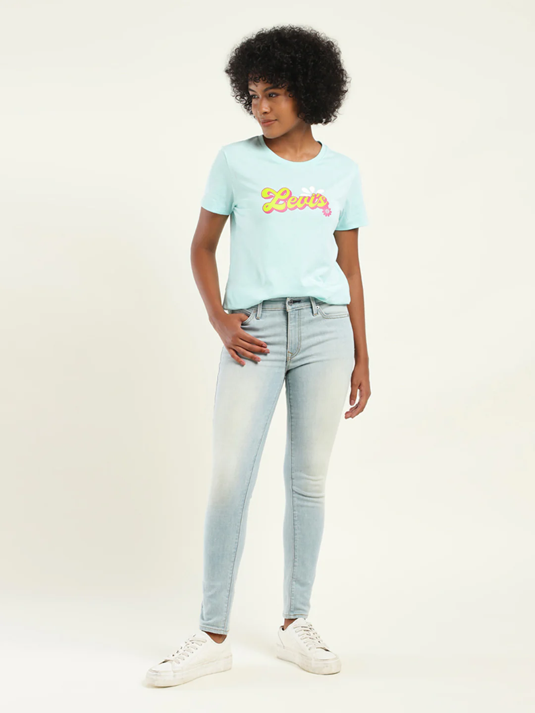 Women's 711 Blue Skinny Fit Mid Rise Jeans - Image 2