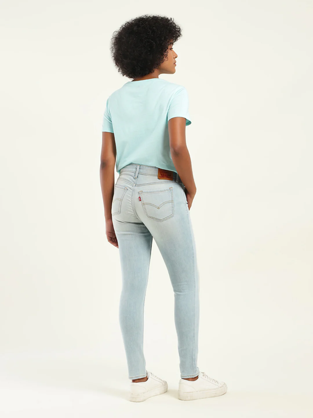 Women's 711 Blue Skinny Fit Mid Rise Jeans - Image 3