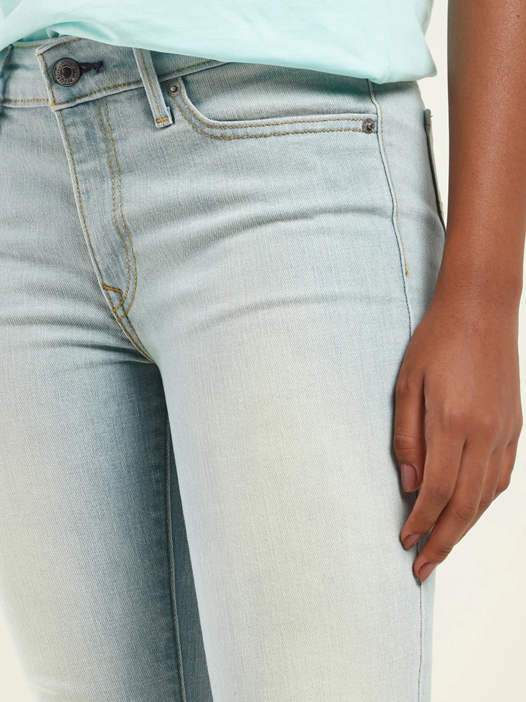 Women's 711 Blue Skinny Fit Mid Rise Jeans - Image 4