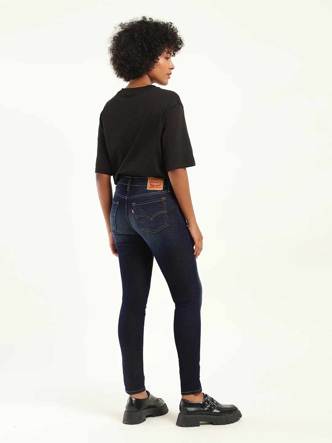 Women's 711 Blue Skinny Fit Mid Rise Jeans - Image 3