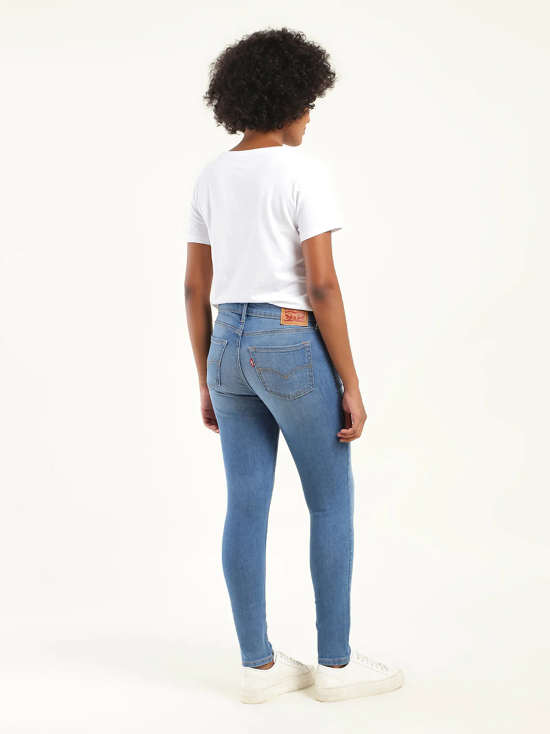 Women's 711 Blue Skinny Fit Mid Rise Jeans - Image 3
